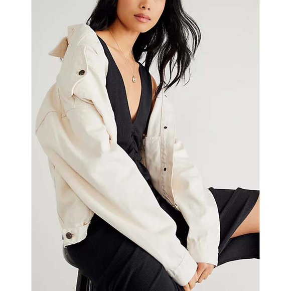 Free People Jolene Trucker Jacket / Ecru - Picture 11 of 14